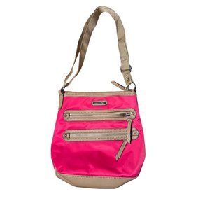 Dana Buchman Bright Pink Nylon Crossbody Bag